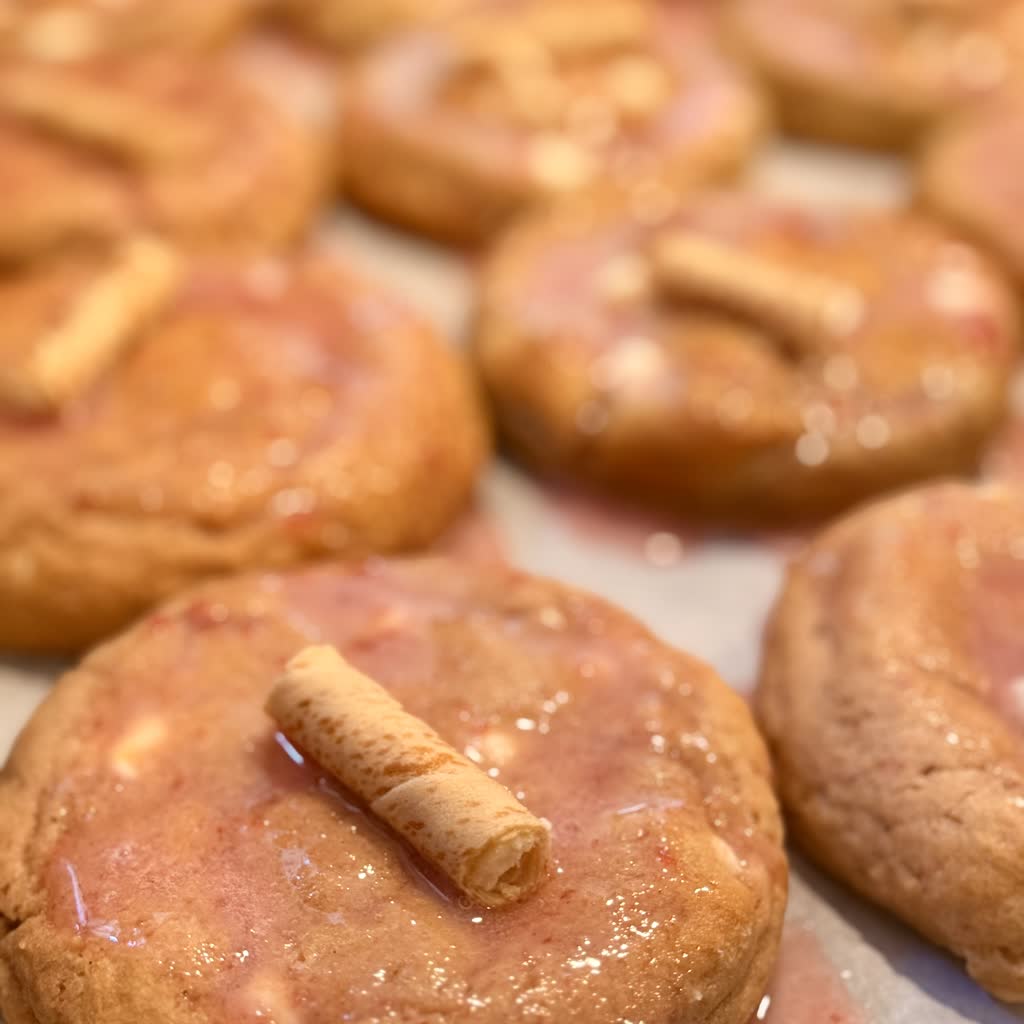 Glazed strawberry lemonade cookie!